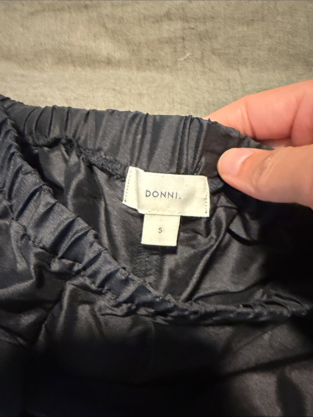DONNI The Silk Taffeta Racer Stripe Short in Jet - Picture 4 of 7